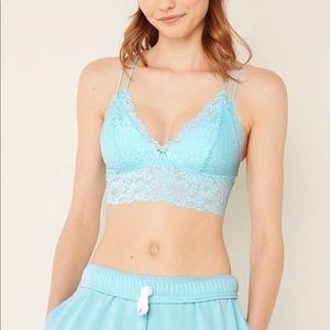 PINK Lace Longline Bralette